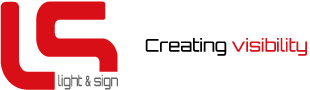 Logo von Light and Sign, einem Unternehmen für Licht- und Signaltechnik.