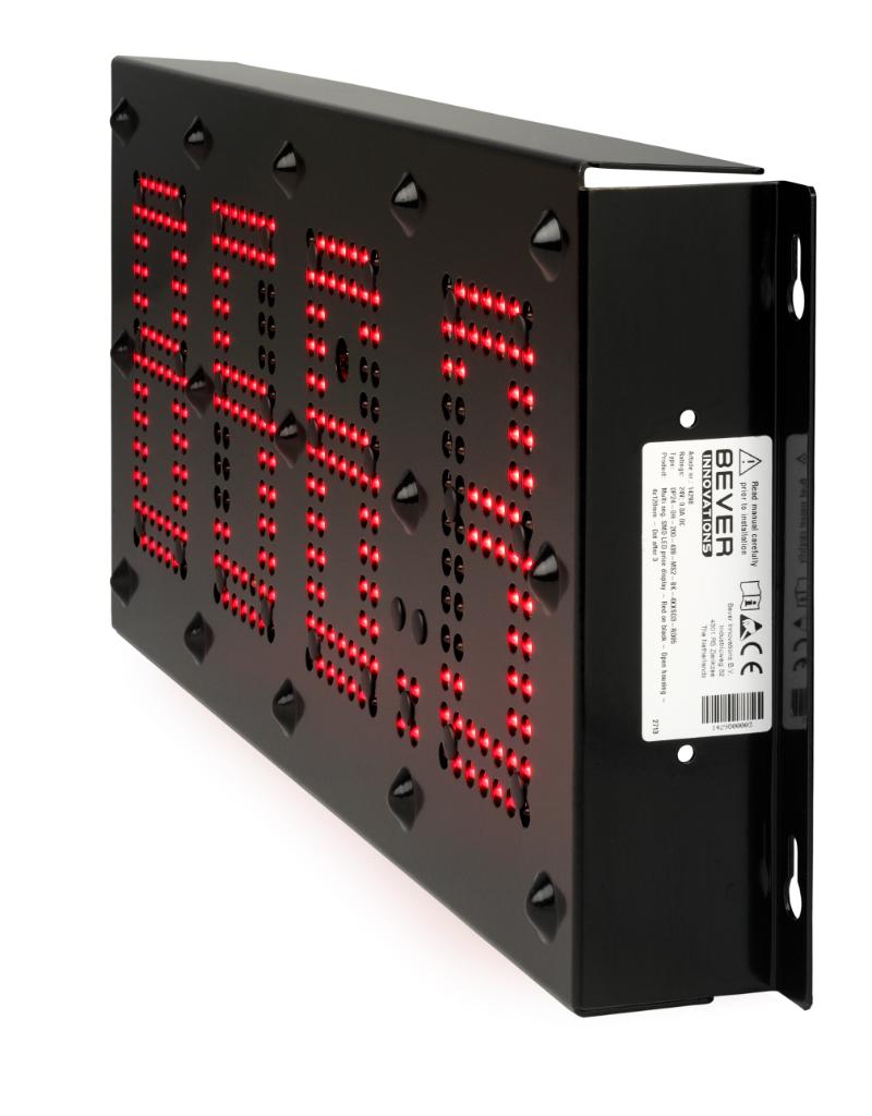 LED Preisdisplay von Bever für moderne Tankstellen mit automatischer Helligkeitsanpassung.