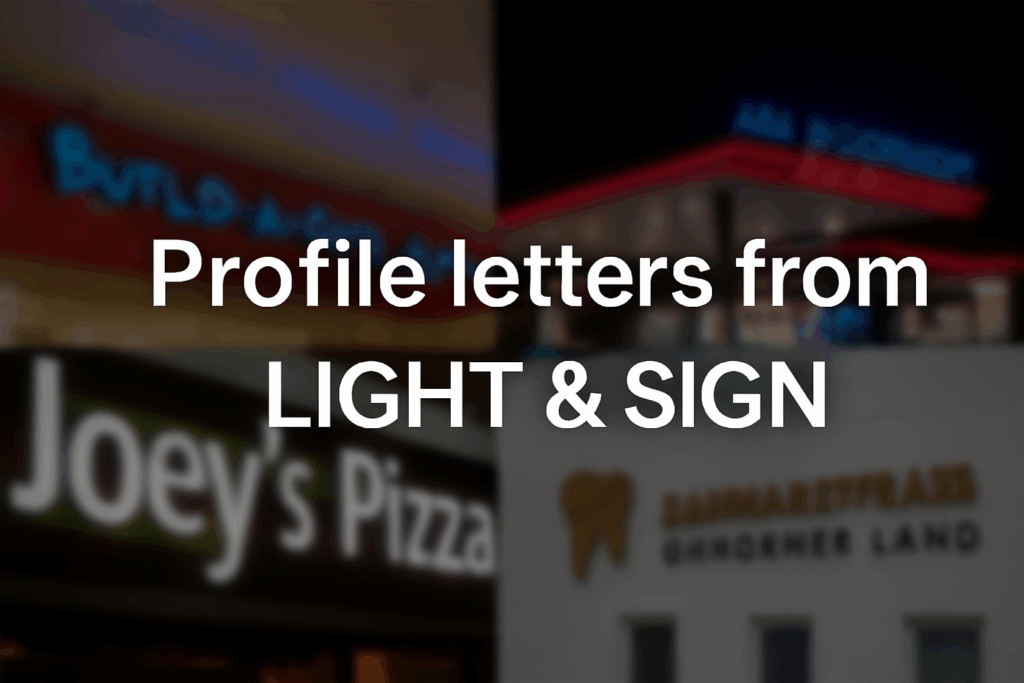 Proflbuchstaben von Light and Sign